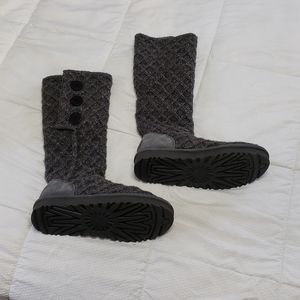 UGG LATTICE CARDY CHARCOAL BOOTS